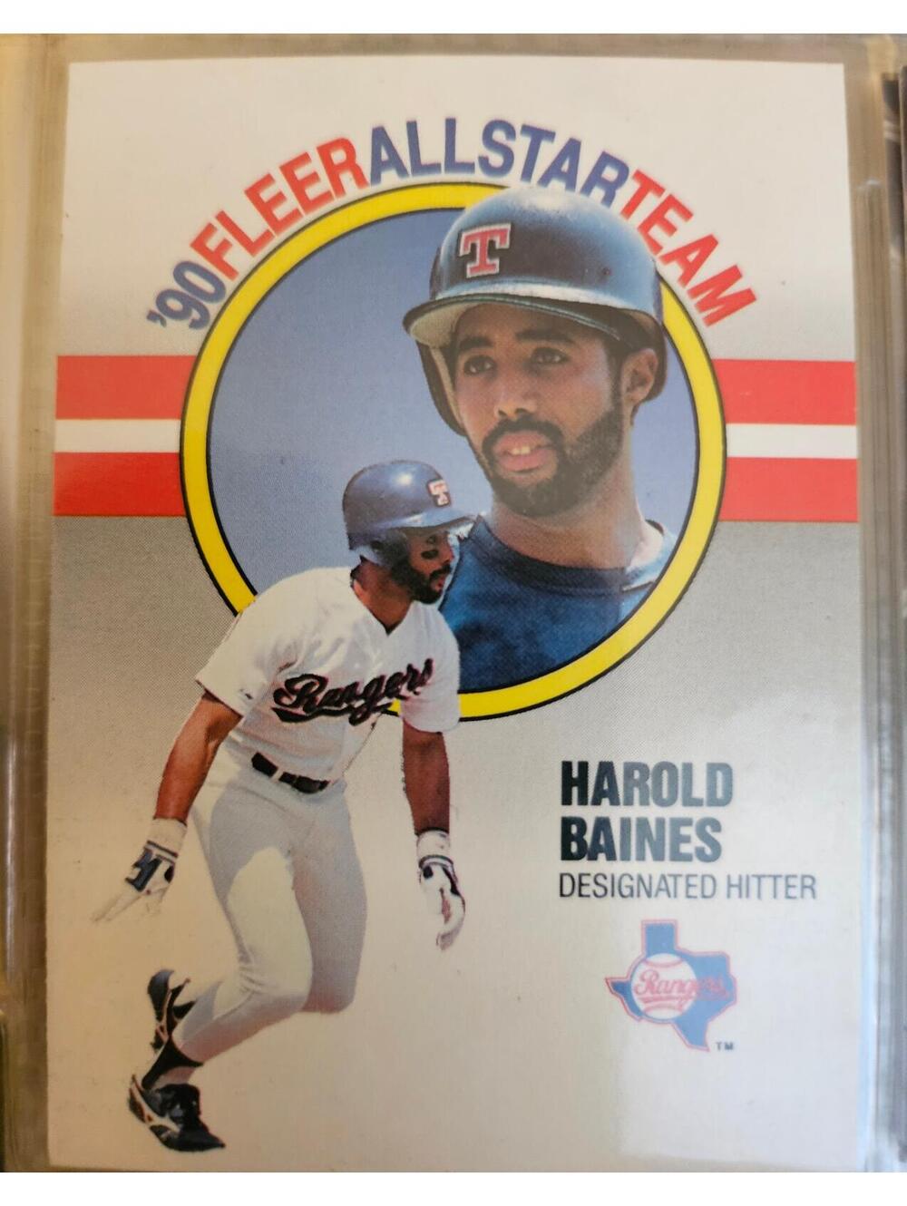 1990 Fleer All-Star Team Harold Baines Texas Rangers #1
